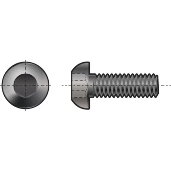 Image of 3/16 BSW X 1/2 Skt Button Head Screw (GR-10.9)- you get 10 - Qualfast