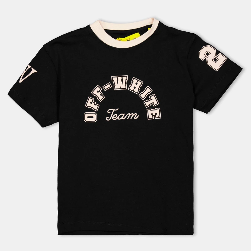 Image of Off White Kids Regular Fit T-Shirt Black/Pink female 4Y