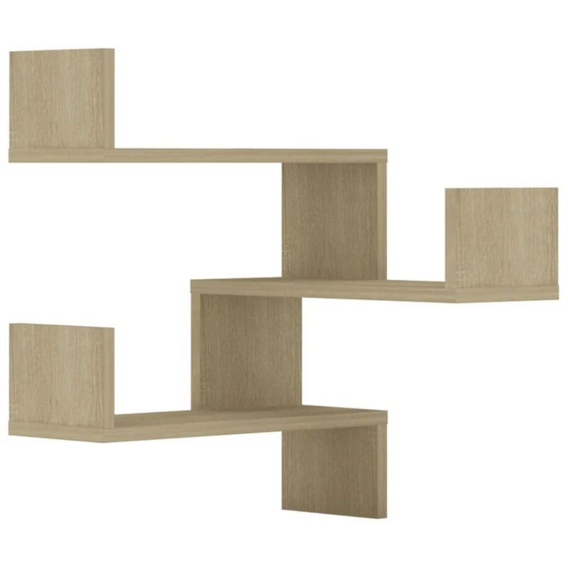 Image of VIDAXL Vidaxl - Wall Corner Shelf 2 pcs Sonoma Oak 40x40x50cm Engineered Wood 8720286596487