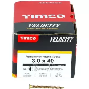 Image of Timco Multi Purpose Countersunk Velocity Screw - 3.0 x 40 (200 pack)
