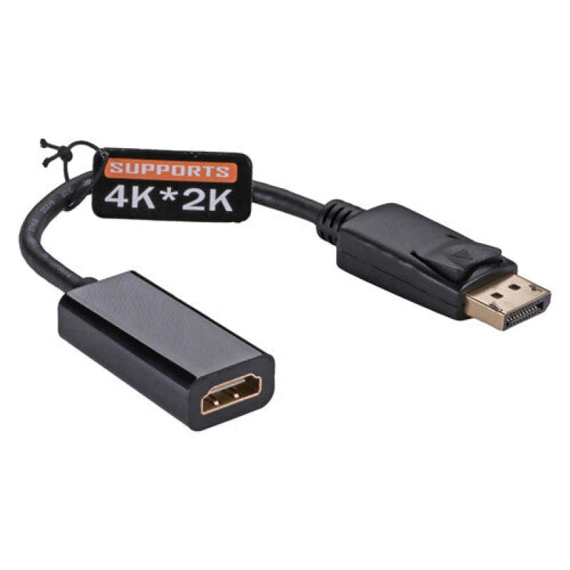 Image of Cablenet Cablenet 15cm Active DisplayPort Male 1.2 - HDMI 1.4b (4Kx2K@30Hz) Blk Adaptor 24-0196
