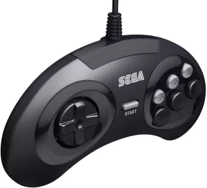 image of Black Retro-Bit Sega MD Mini 6-B USB Controller