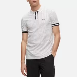 Image of BOSS Green Paddy Cotton-Blend Polo Shirt - L