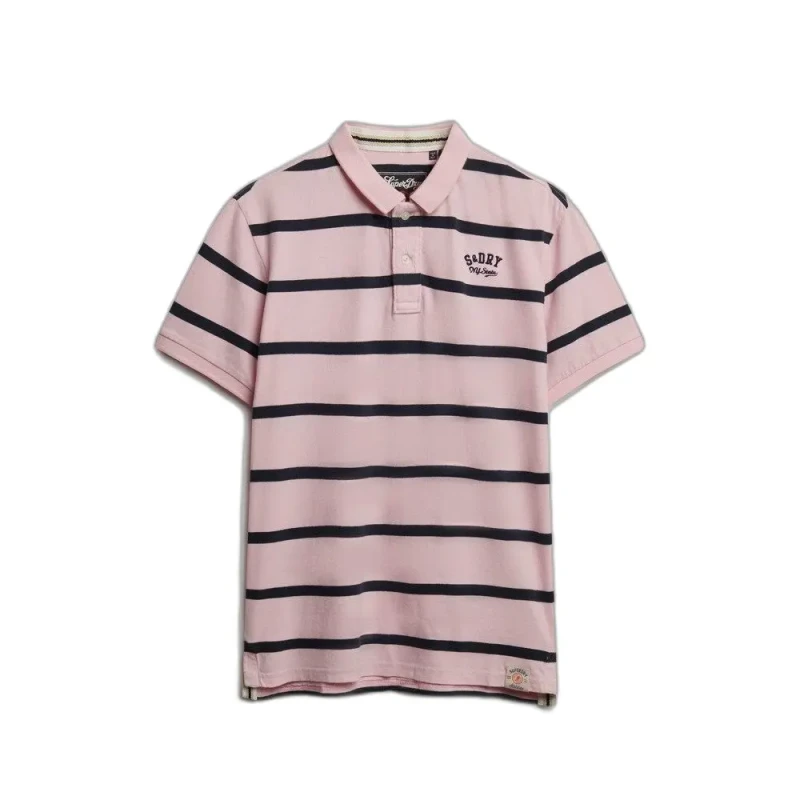 Image of Superdry Striped polo shirt Superdry Vintage Rose Male XL