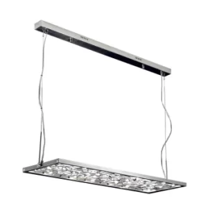 Image of Dendrobe Straight Bar Pendant Ceiling Light Satin Nickel