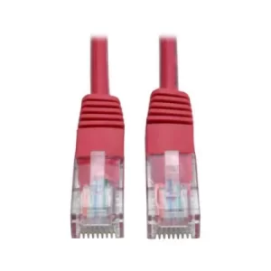 Image of Cat5e 350 MHz Molded UTP Ethernet Patch Cable RJ45 Red 6ft