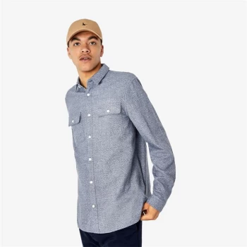 Image of Jack Wills Barberry Jaspe Double Pocket Shirt - Navy
