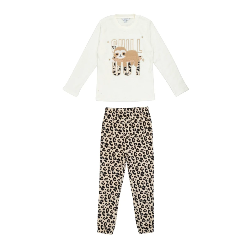 Image of Miso Girls Sloth Twosie - Cream Cream 6 - 7 Years