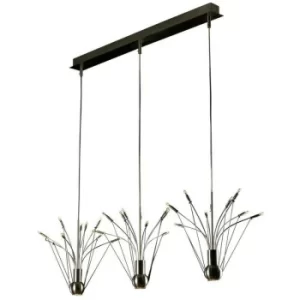 image of Linea Verdace Quaffle Straight Bar Pendant Ceiling Light Satin Nickel