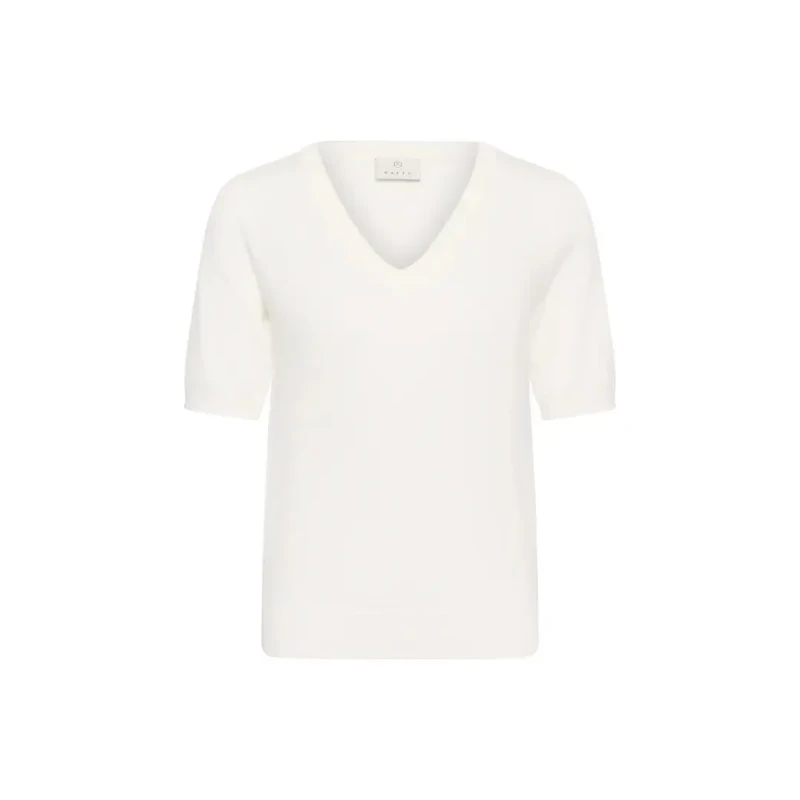 Image of Kaffe Womens V-neck Pullover KAFFE Lizza Blanc Female XS