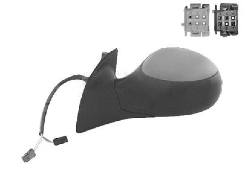 Image of VAN WEZEL 4002817 Wing mirror * HAGUS * Left, Heatable, primed Outside Mirror (50)
