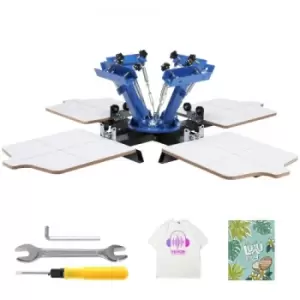 Image of VEVOR 4 Color 4 Station Silk Screening Screenprint Press Screen Printing Machine