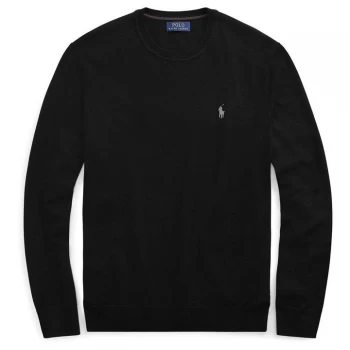 image of Polo Ralph Lauren Polo Ralph Lauren Marino Wool Crew Neck Jumper - Polo Black