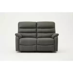 Image of Maxwell Grey Air Leather 2 Seater Recliner Sofa