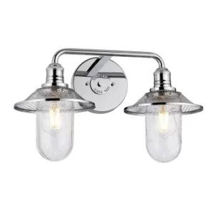 Image of Hinkley Rigby 2 Light Wall Light Polished Chrome IP44
