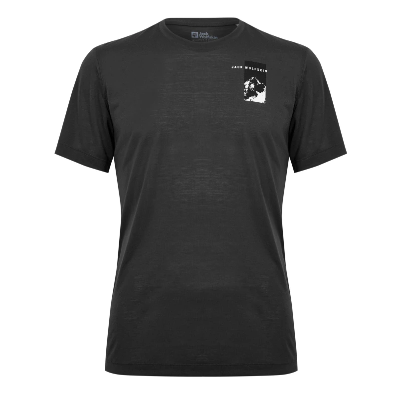 Image of Jack Wolfskin Vonnan Tee - Black S