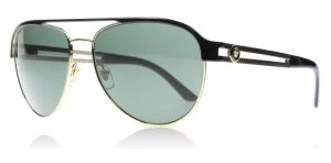 image of Versace VE2165 Sunglasses Pale Gold / Black 136671 58mm