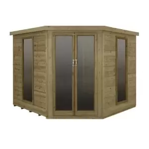 Image of Forest Garden 8X8 Apex Tongue & Groove Summer House Natural Timber