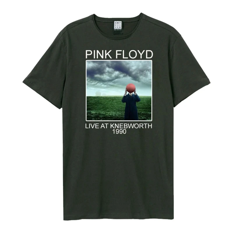 Image of Amplified Amplified Men Knebworth Pink Floyd T-Shirt in Charcoal Size: Small Charcoal S Male 5063470407866