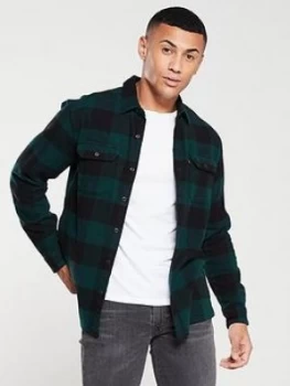 image of Levis Jackson Worker Shirt - Green/Black, Pine, Size 2XL, Men