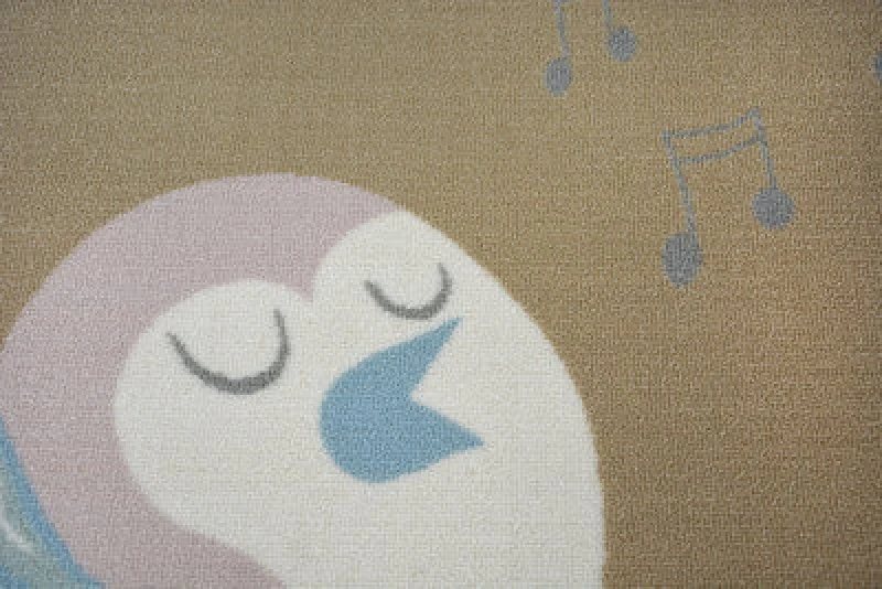 Image of RugsX Carpet For Kids Loko Bird Beige Anti Slip 120X170 Cm