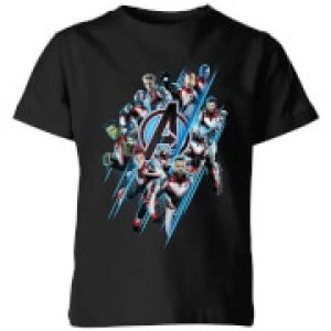 Image of Avengers: Endgame Logo Team Kids T-Shirt - Black - 11-12 Years