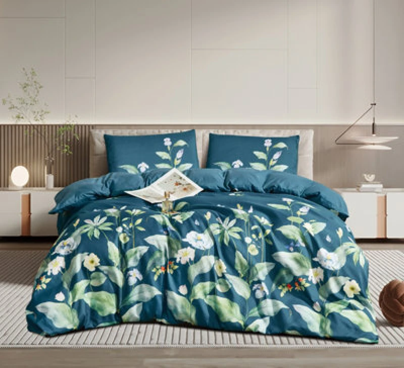 Image of Ezysleep Ezysleep Zarah Floral Printed Easycare Duvet Set Size: Double Multi Double Unisex 0721545336392