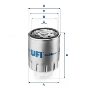 Image of 24.384.00 UFI Fuel Filter