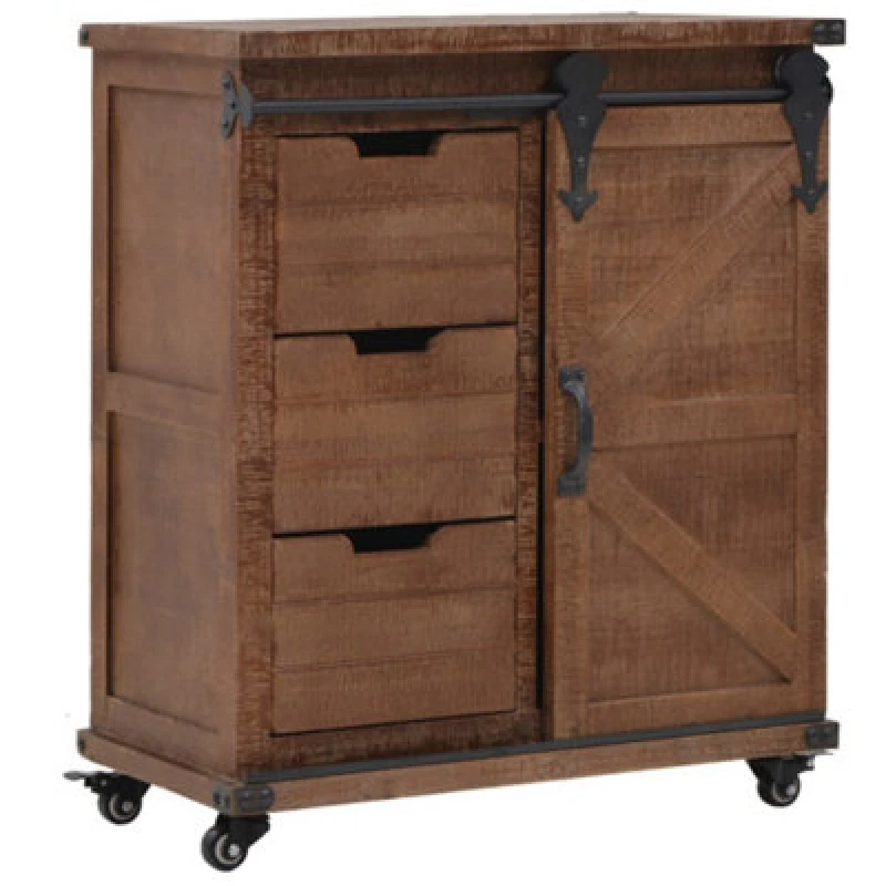 Image of VIDAXL Storage Cabinet Solid Fir Wood 64x33.5x75cm Brown Vidaxl 246120