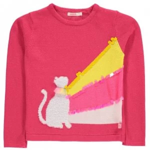 image of Billieblush Cat Jumper - CRANBERRIES 48M