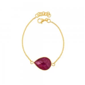 Juvi Designs Gold vermeil egadi teardrop bracelet Red