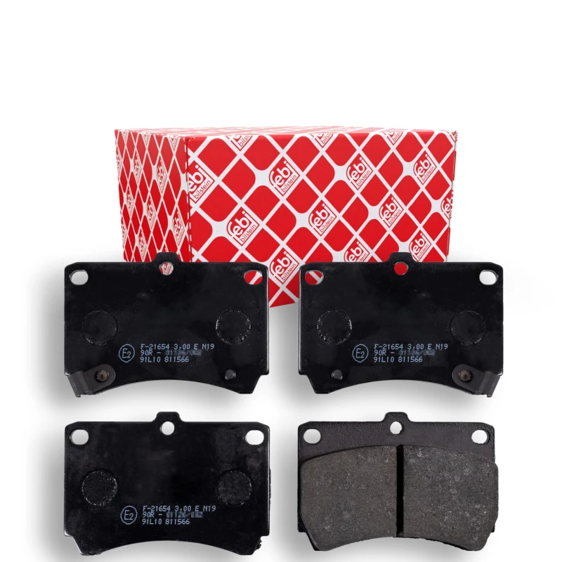 Image of FEBI BILSTEIN 16195 Brake pad set Front Axle, with acoustic wear warning Brake Pad Set,disc brake (402)
