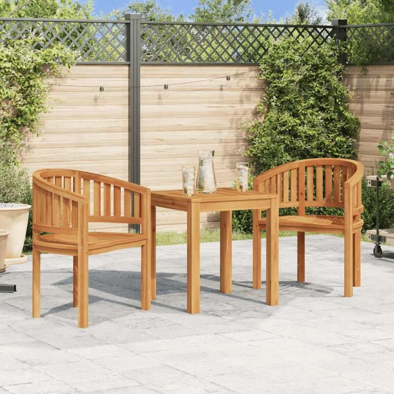Image of VIDAXL Banana Chair Solid Teak Wood Vidaxl 48018