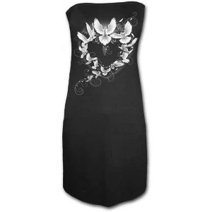 Image of Doves Heart Womens Small Ribbon Back Dress - Black