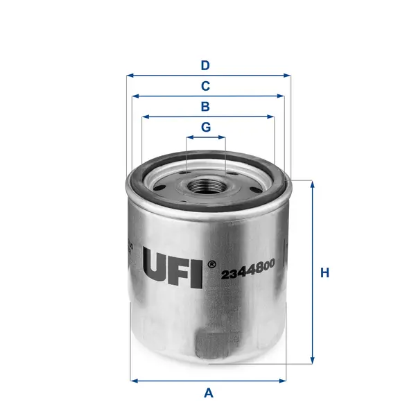 image of UFI 23.448.00 Oil Filter Oil Spin-On