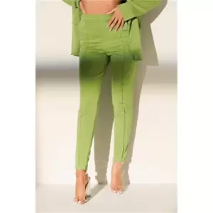 Image of I Saw It First Khaki Tailored Slim Fit Cigarette Trouser - Green