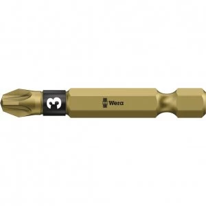 Image of Wera BiTorsion Extra Hard Pozi Screwdriver Bits PZ3 50mm Pack of 10