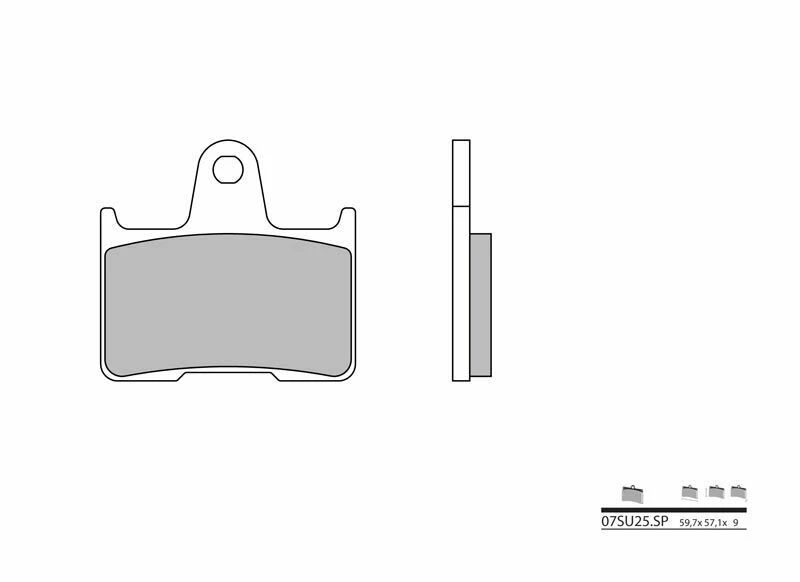 Image of Brembo S.p.A. Street Sintered Metal Brake pads - 07SU25SP