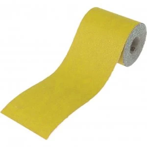 image of Faithfull Yellow Aluminium Oxide Sanding Roll 115mm 10m 120g