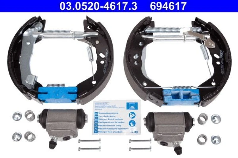 Image of ATE 03.0520-4617.3 Brake Set, drum brakes with accessories, Original ATE TopKit Brake Set,drum brakes (3859)