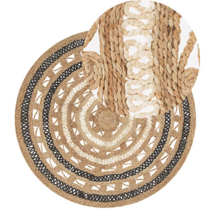 Image of Beliani Rug Goyne Beige 140 Cm Jute