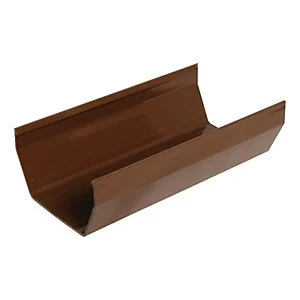 image of FloPlast RGS2BR Square Line Gutter- Brown 2m