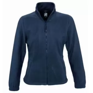 image of SOLS Womens/Ladies North Full Zip Fleece Jacket (L) (Navy)