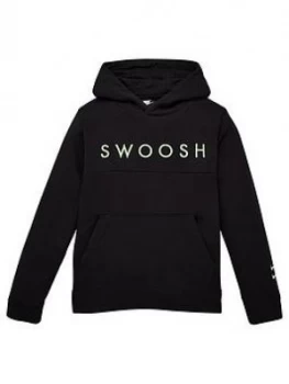 image of Nike Boys Nsw Swoosh Overhead Hoodie - Black Green