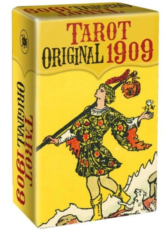 Image of KDMD Tarot Original 1909 Mini Tarot Cards Yellow