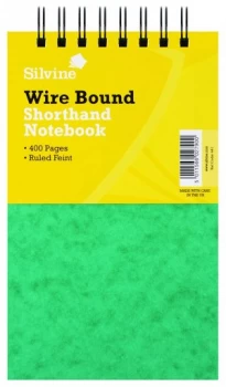 Image of Silvine Lux Twinwire Shorthand Stiff Covered Notebook PK6