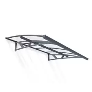 Image of Palram - Canopia Door Canopy, (H)330mm (W)2235mm (D)139mm Grey