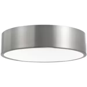 image of Netlighting Merano Indiana 3 Light Cylindrical Ceiling Light Satin Nickel Metal,