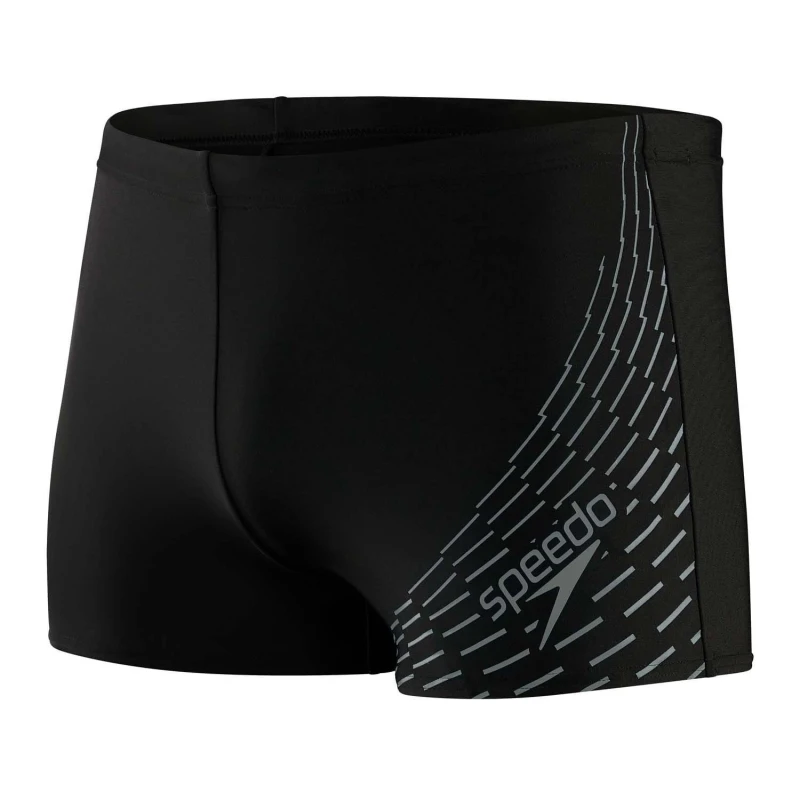 Image of Speedo Medley Logo Aquashort Black Grey male 28 inch
