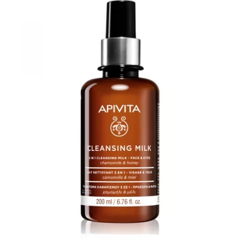 image of Apivita Cleansing Chamomile & Honey 3 in 1 Cleansing Lotion for Face and Eyes 200ml